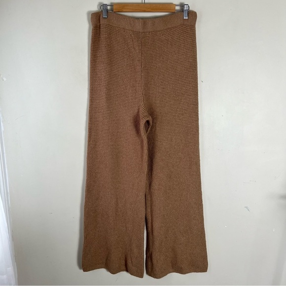 Happily Grey Women’s Brown High Rise Wide Leg Knit Pants Size XL Soft Stretchy - Picture 8 of 12